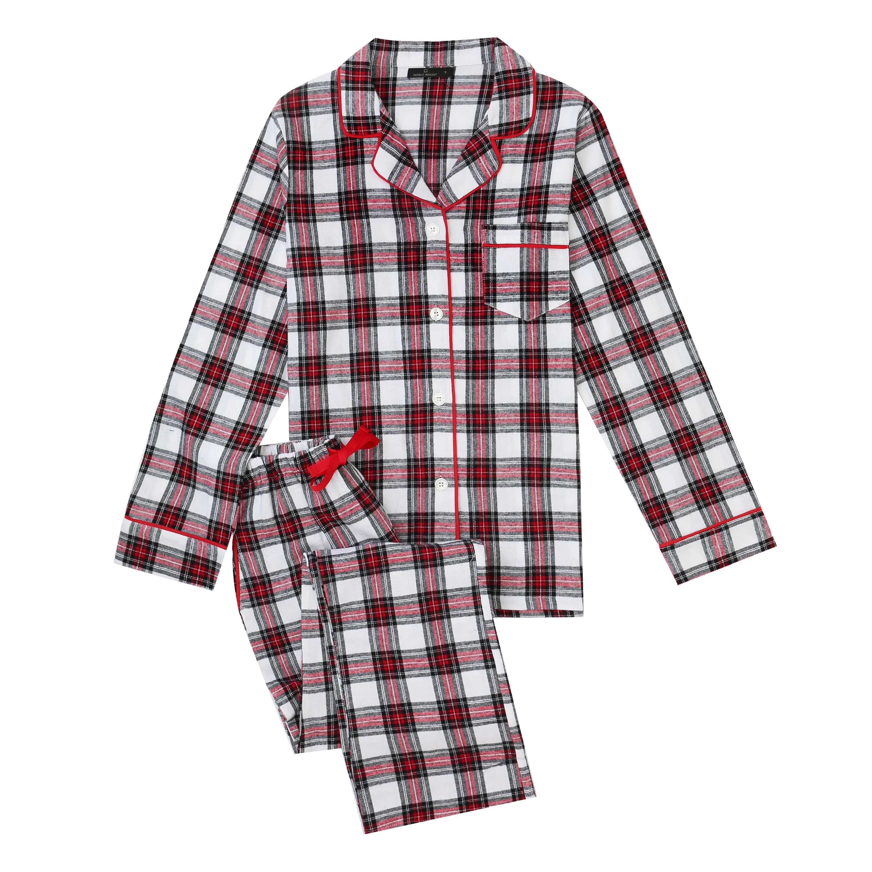 2Pc Lightweight Flannel Womens Pajama Sets