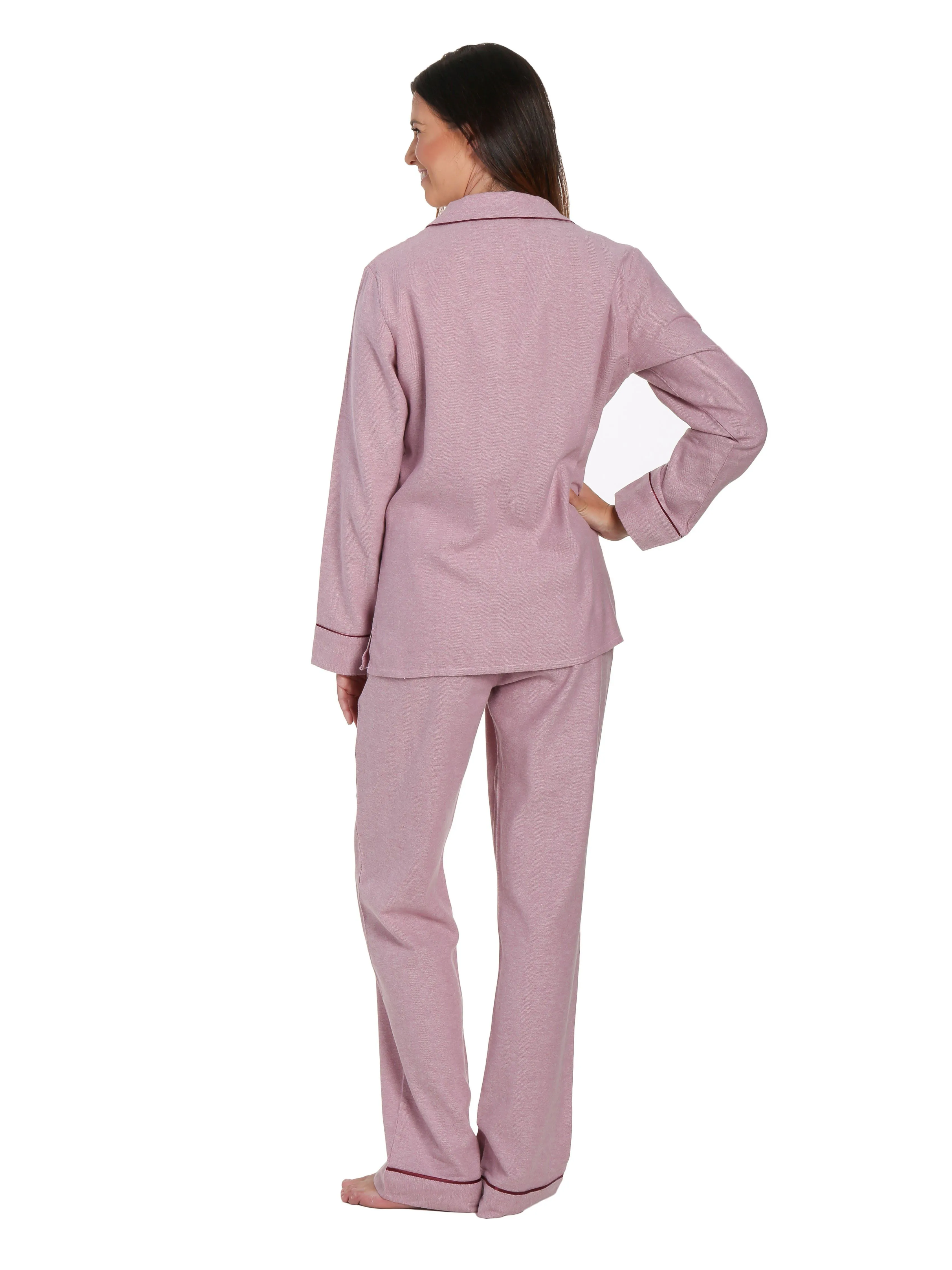 2Pc Lightweight Flannel Womens Pajama Sets