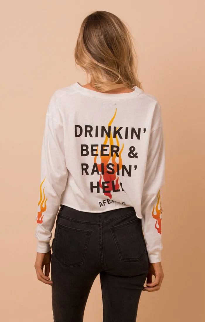 Afends Womens Flames - Long Sleeve Tee