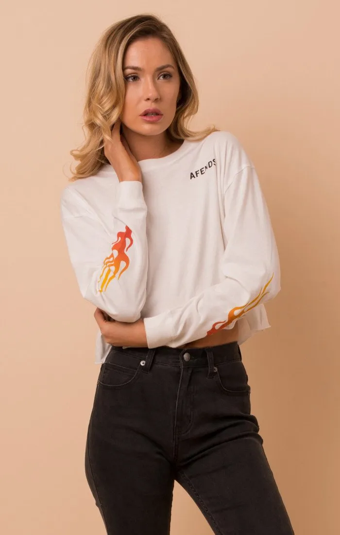 Afends Womens Flames - Long Sleeve Tee