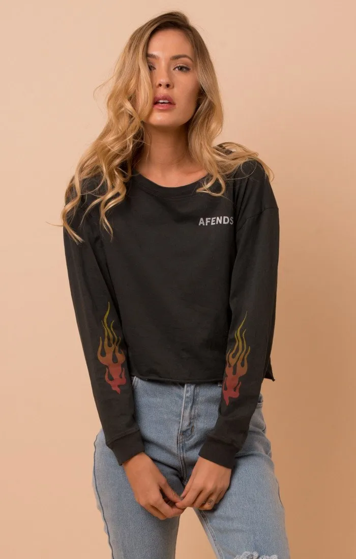 Afends Womens Flames - Long Sleeve Tee