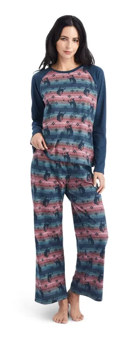 Ariat Women's Pajama Set, Bucking Serape