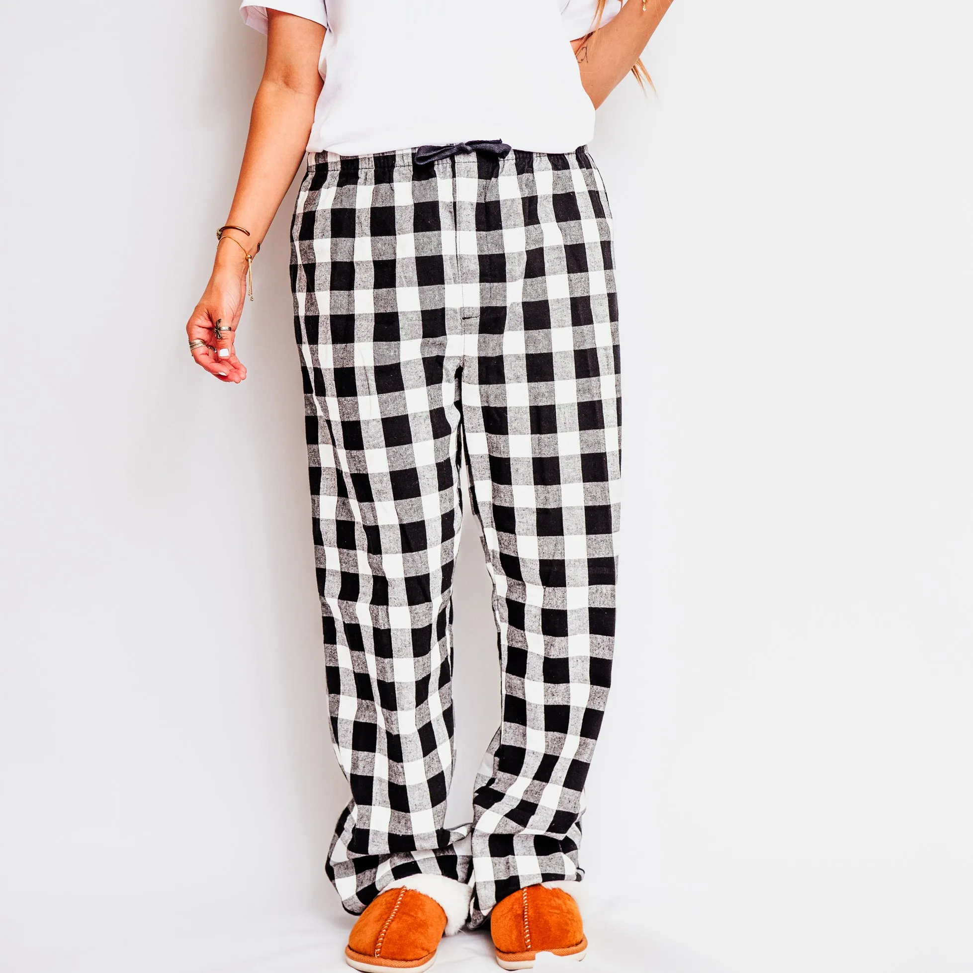 Baby It's Cold Outside Cursive | Plaid Pajama Set