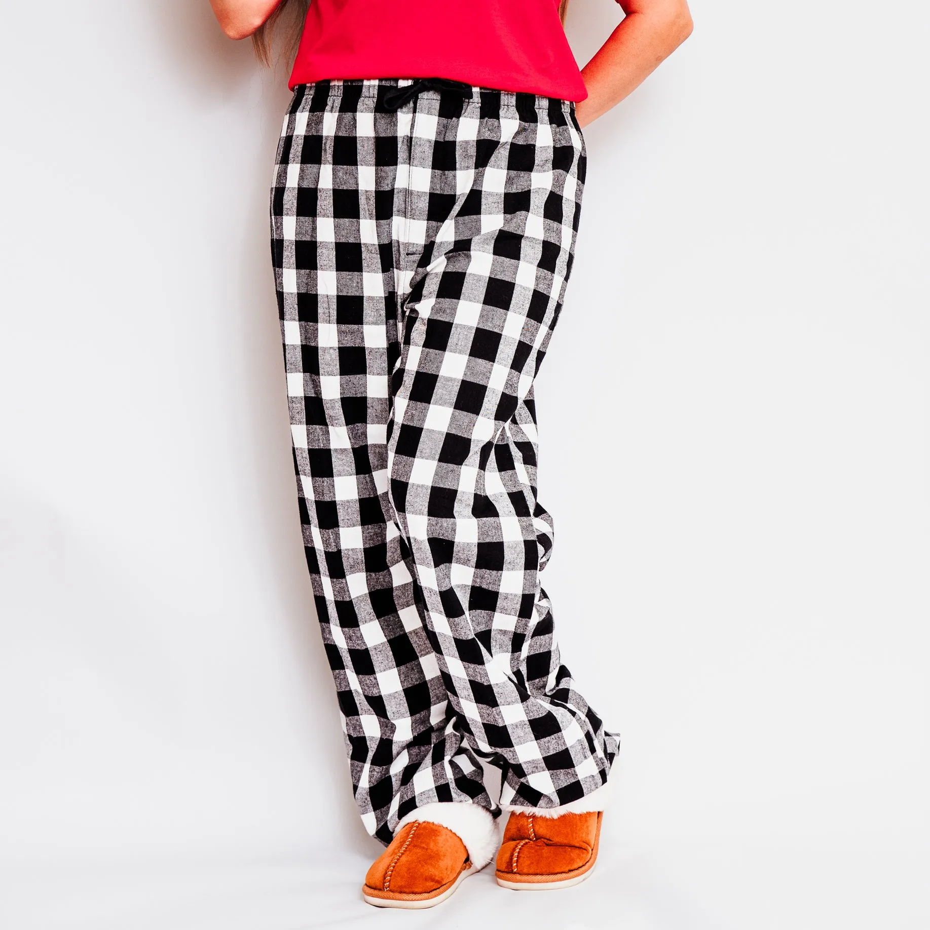 Baby It's Cold Outside Cursive | Plaid Pajama Set