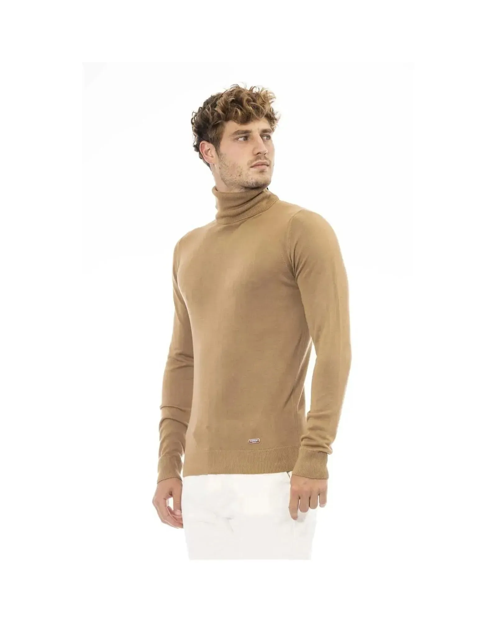 Baldinini Trend Men's Beige Modal Sweater - 50 IT