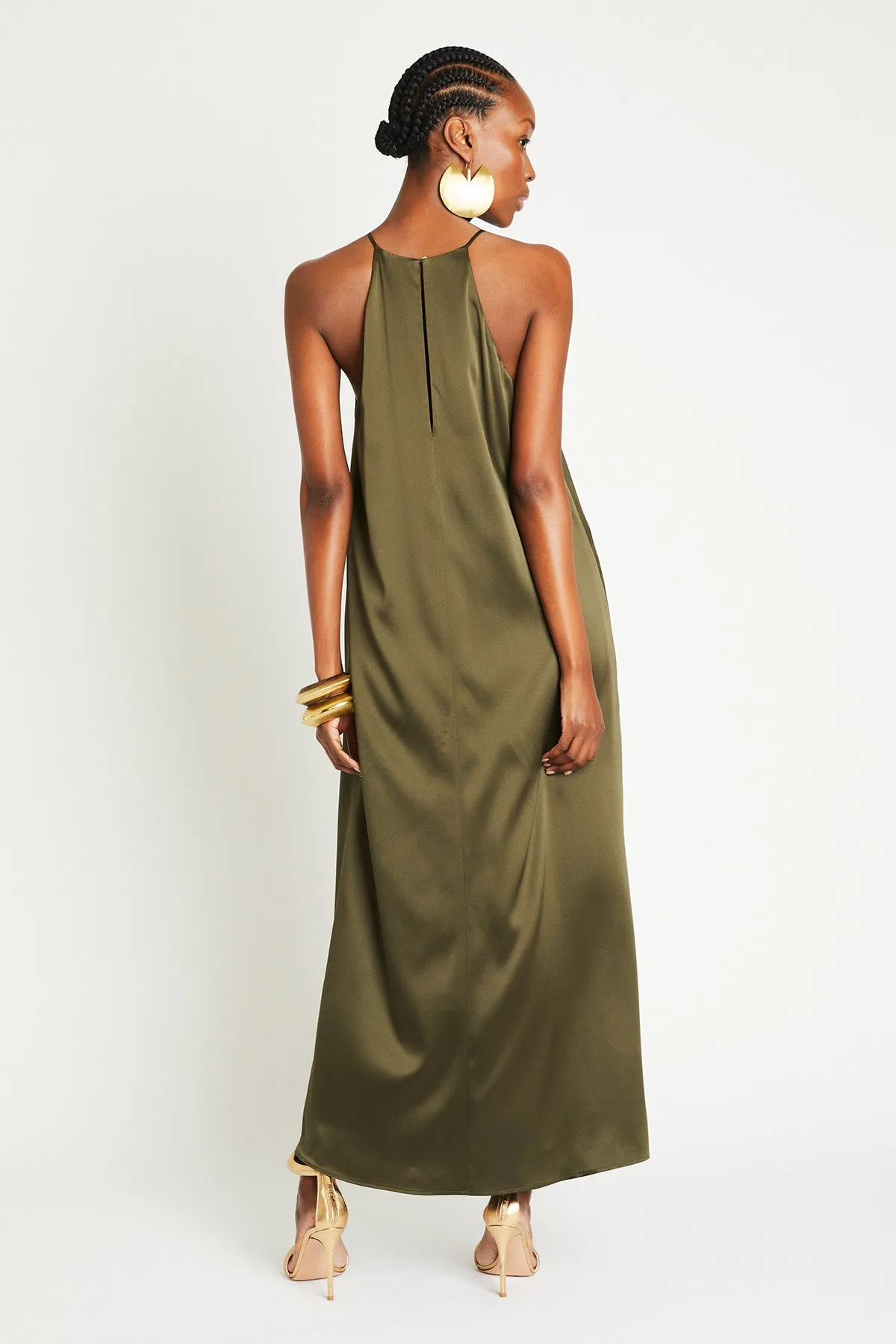   Beryll Sienna Silk Dress | Olive