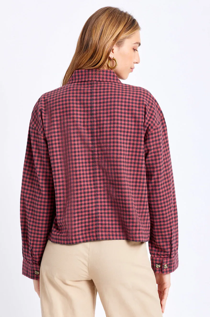 Bowery Women's Lightweight L/S Flannel - Cowhide