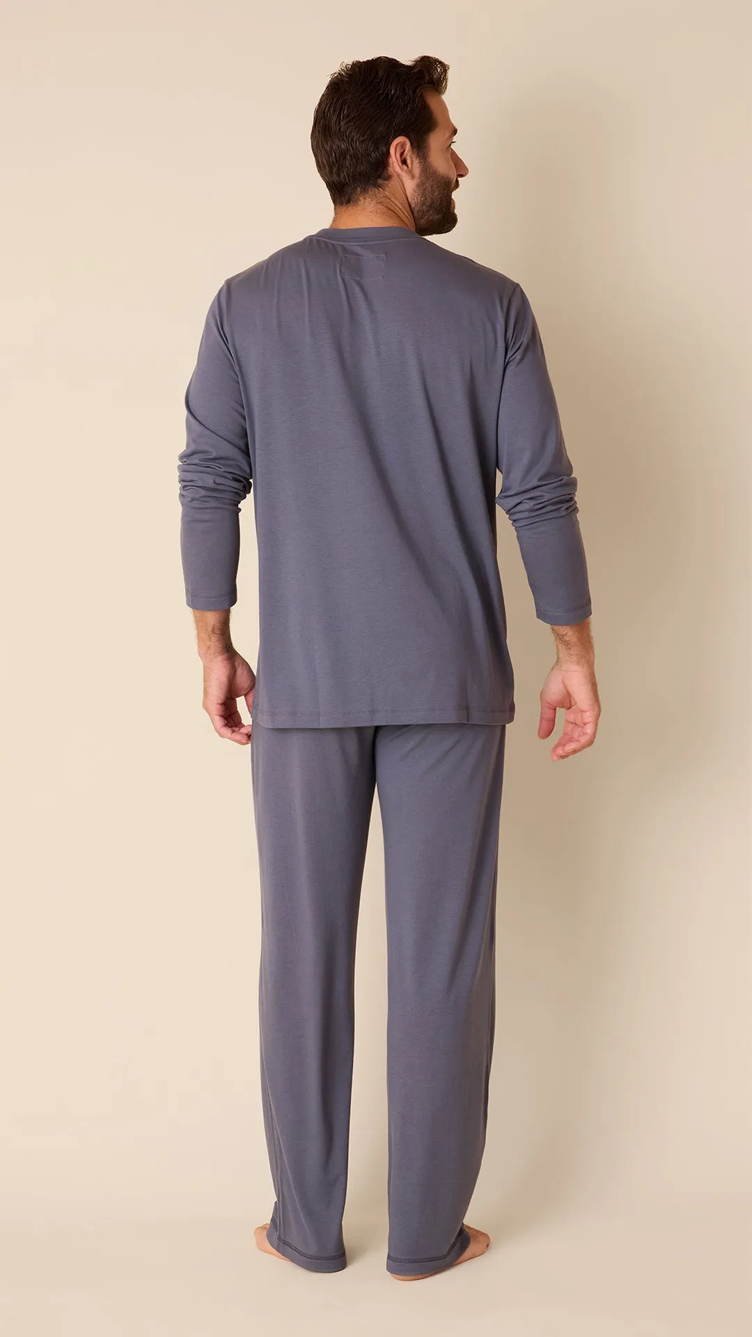 Classic Men's Pima Knit Pullover Set - Steel