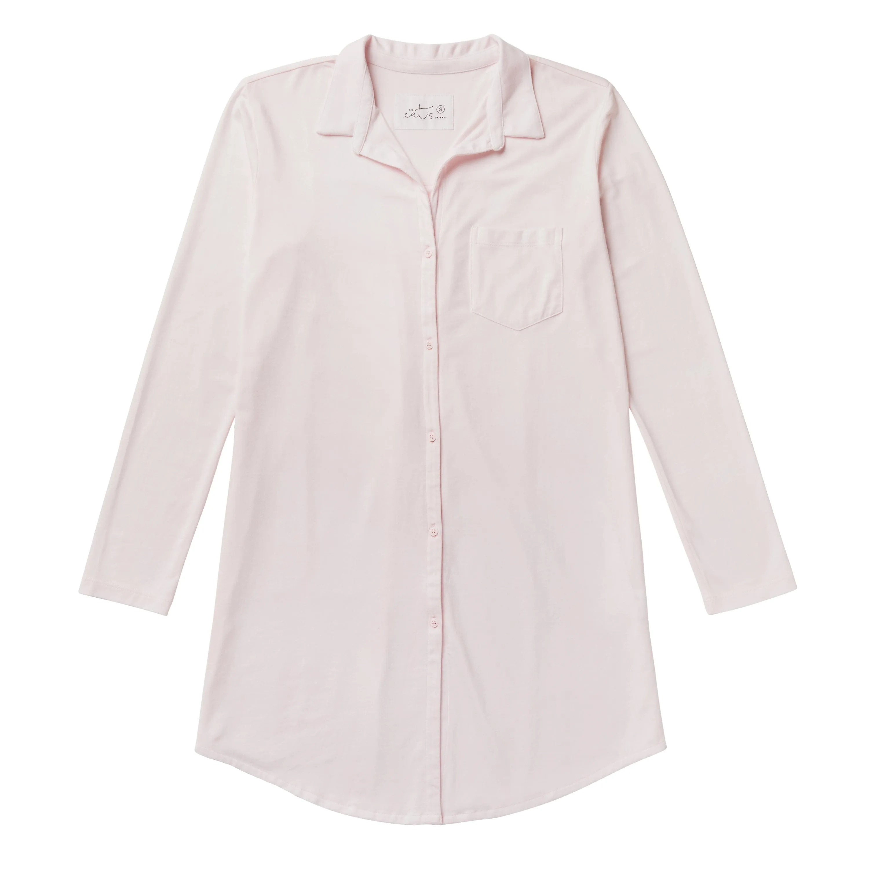 Classic Pima Knit Night Shirt - Pink Moment