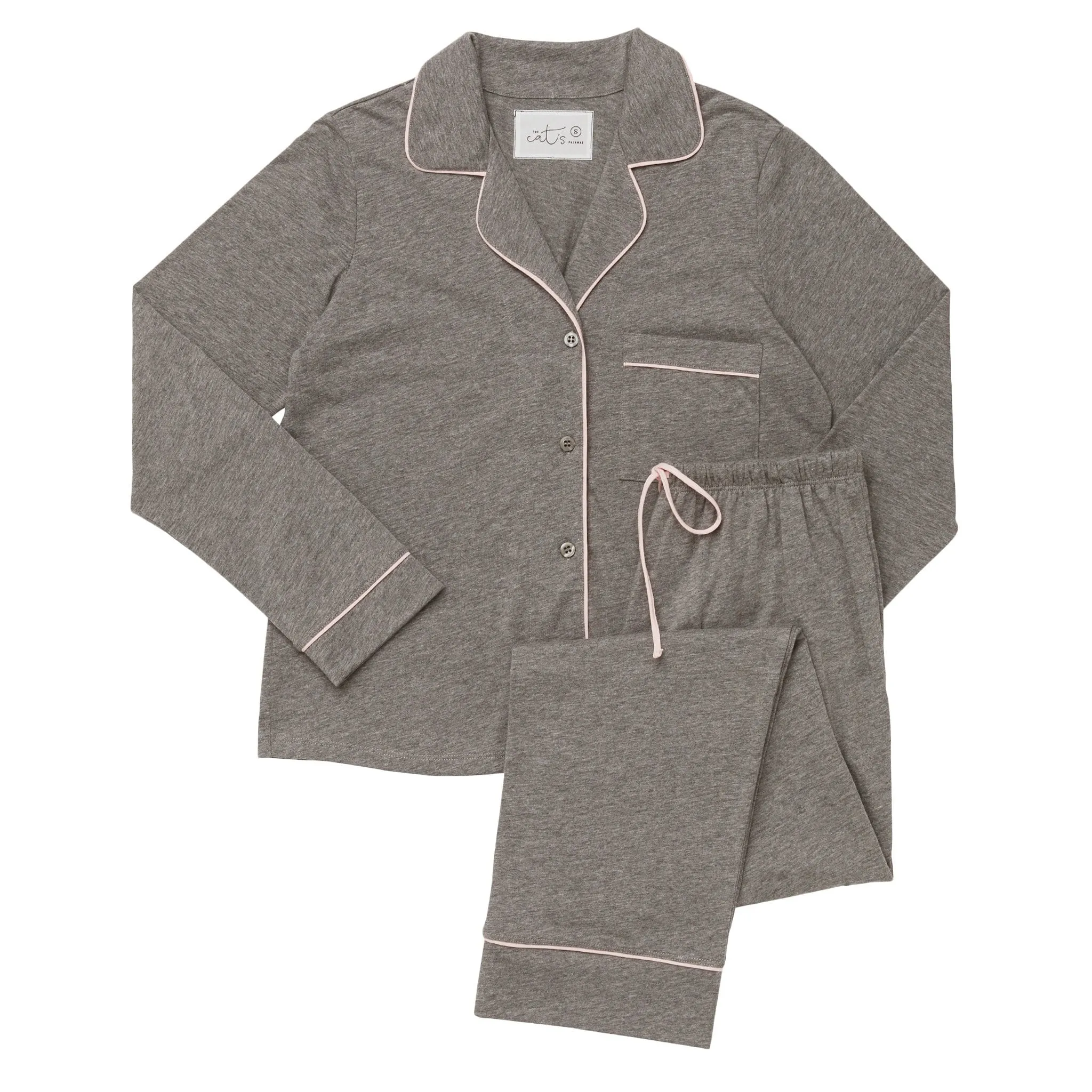 Classic Pima Knit Pajama - Heather Grey