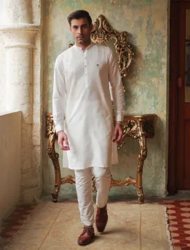 CREAM COTTON SILK KURTA PAJAMA