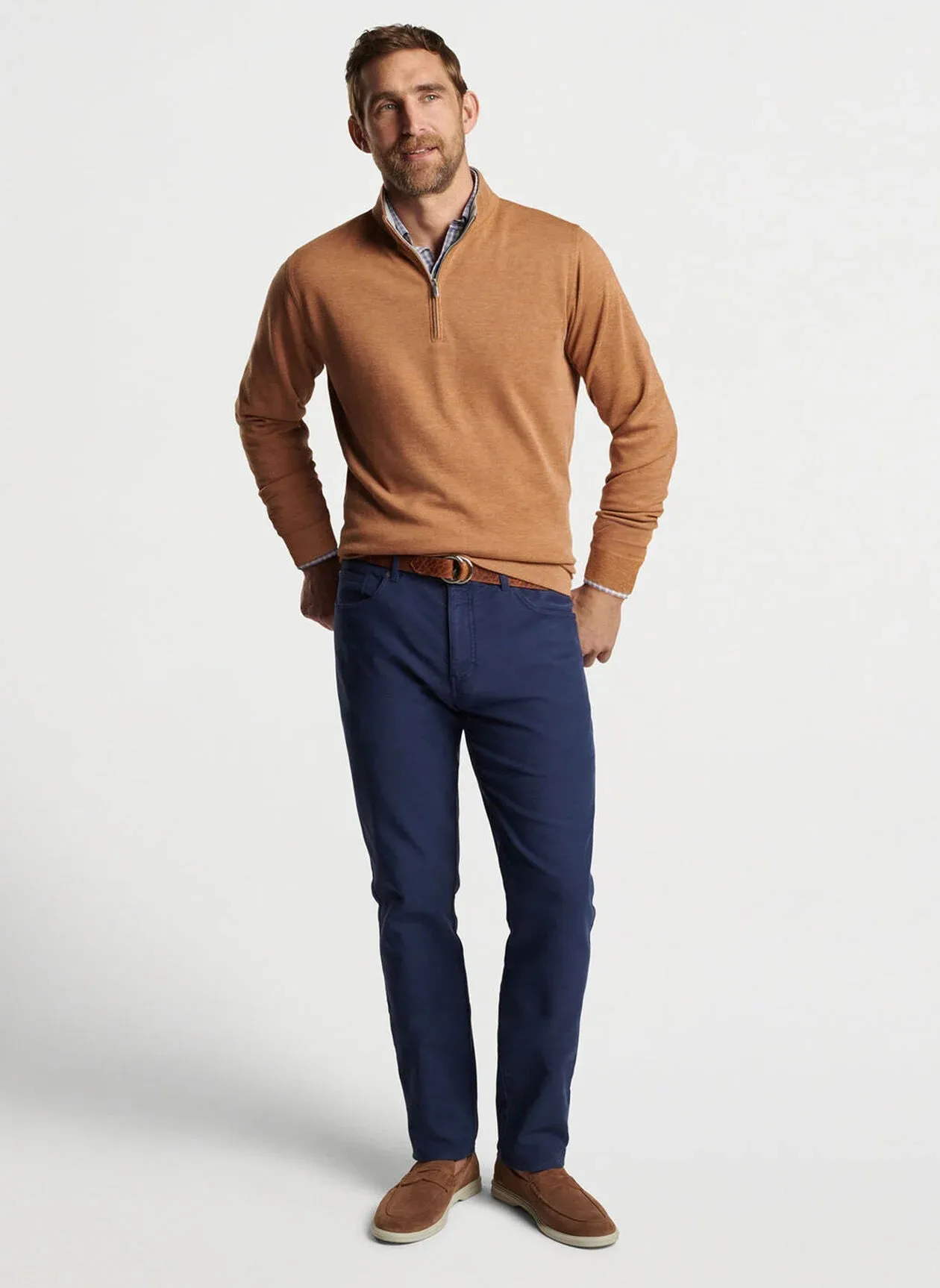 Crown Comfort Pullover by Peter Millar - British Tan