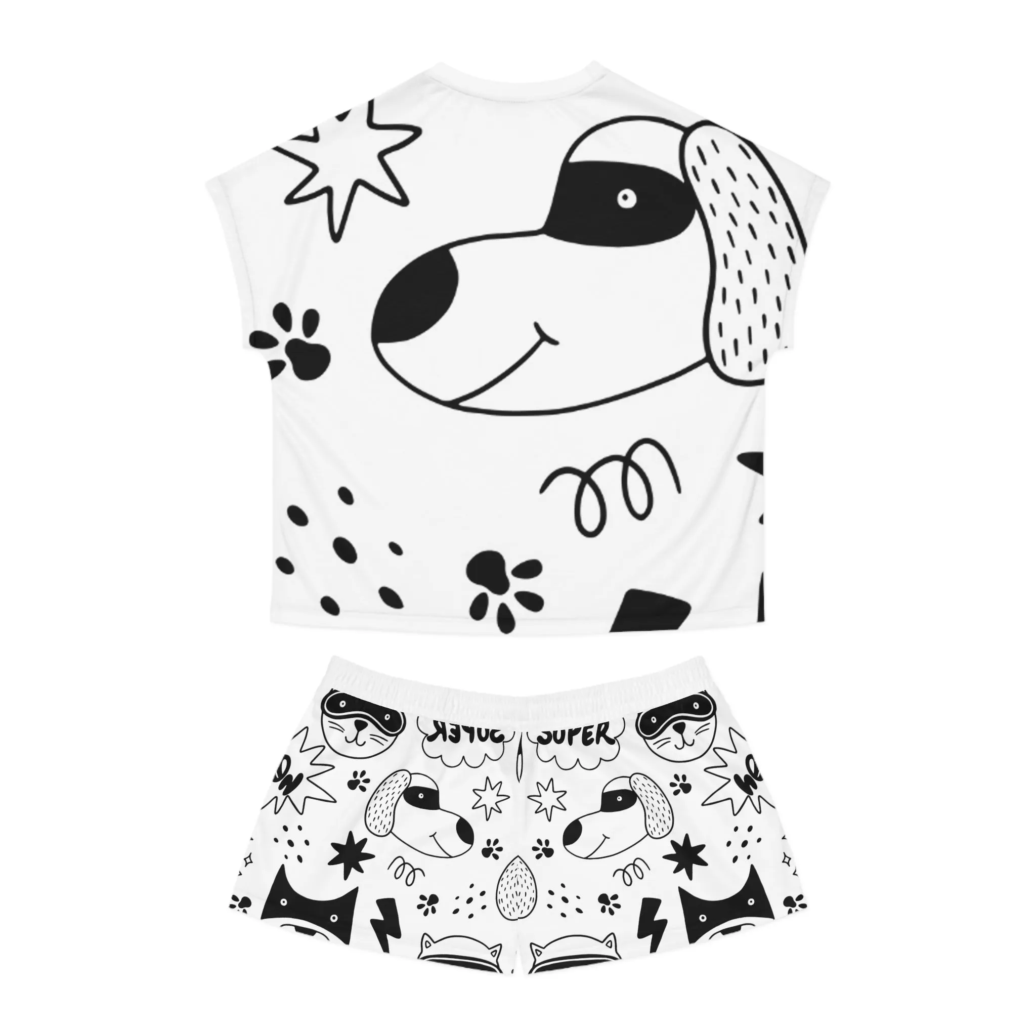 Doodle Dogs & Cats - Inovax Women's Short Pajama Set 