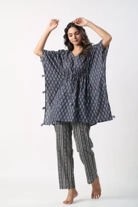 Dusk to Dawn Cotton Kaftan Pajama set