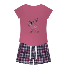 Flarem Women's Sleepy Tee and Flannel Short