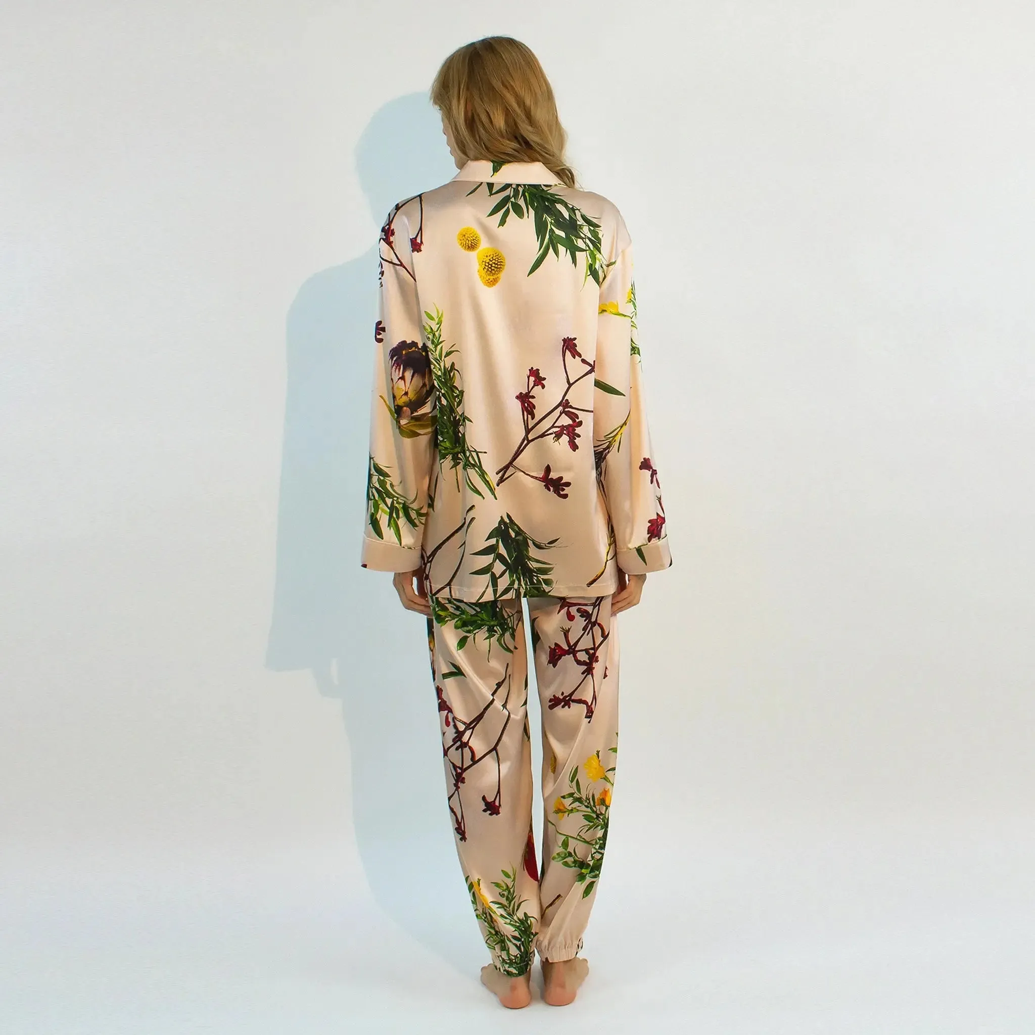 Flying Flower Silk Pyjama Pants