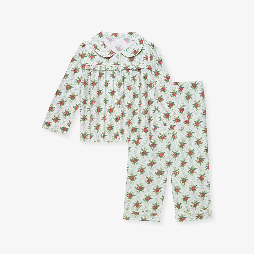 Gladys Flannelette Ruffled Pajama Set