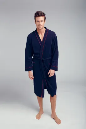 Jockey Men's Plus Size Navy Bath Robe Big and Tall