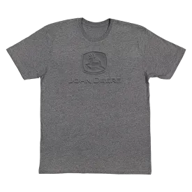 John Deere Men's Charcoal Embossed Logo Tee