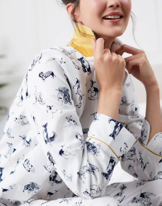 Joules | Sleeptight | Brushed Cotton Pajama Set | Women's