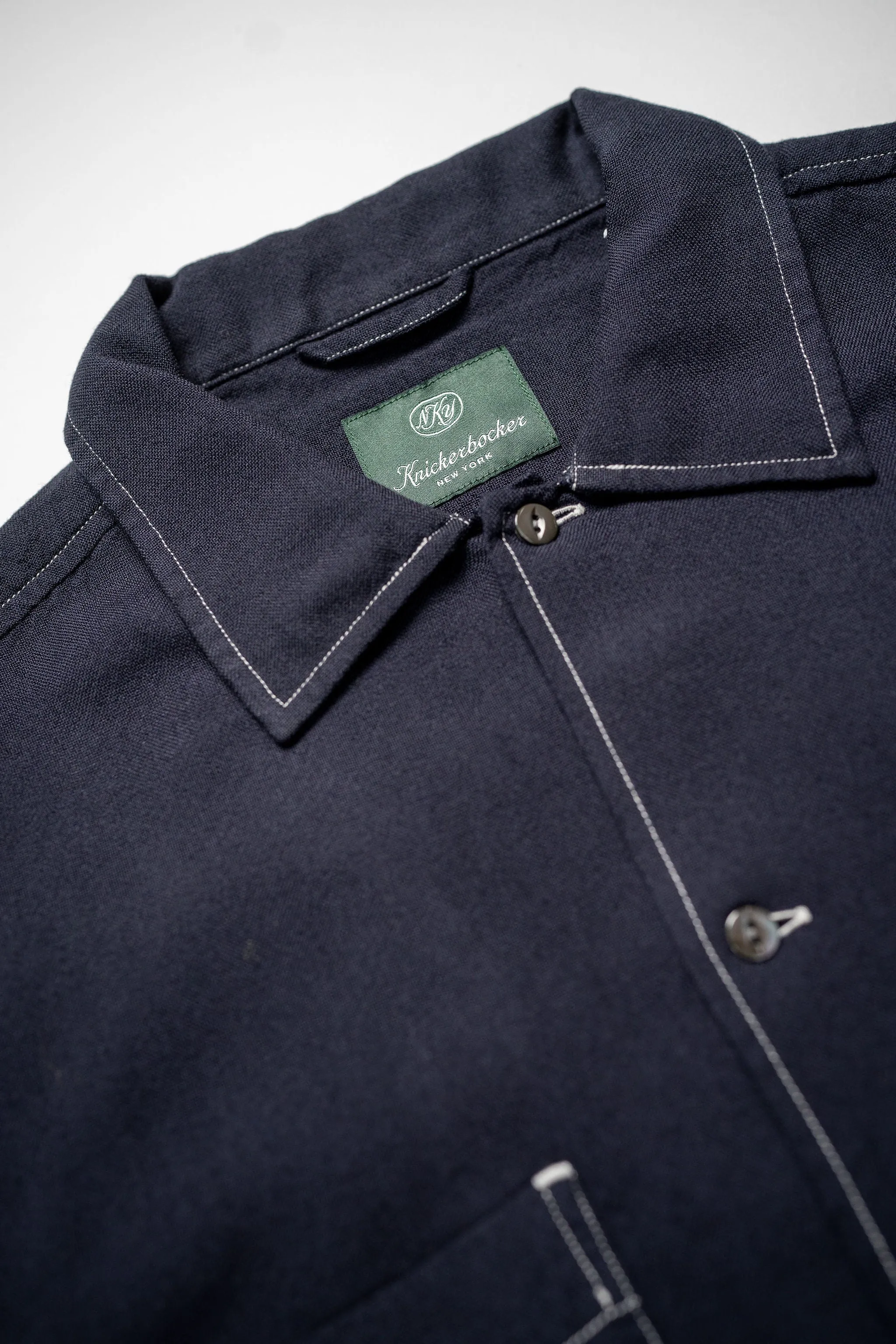 Knickerbocker Murray Modal & Merino Shirt - Dark Navy