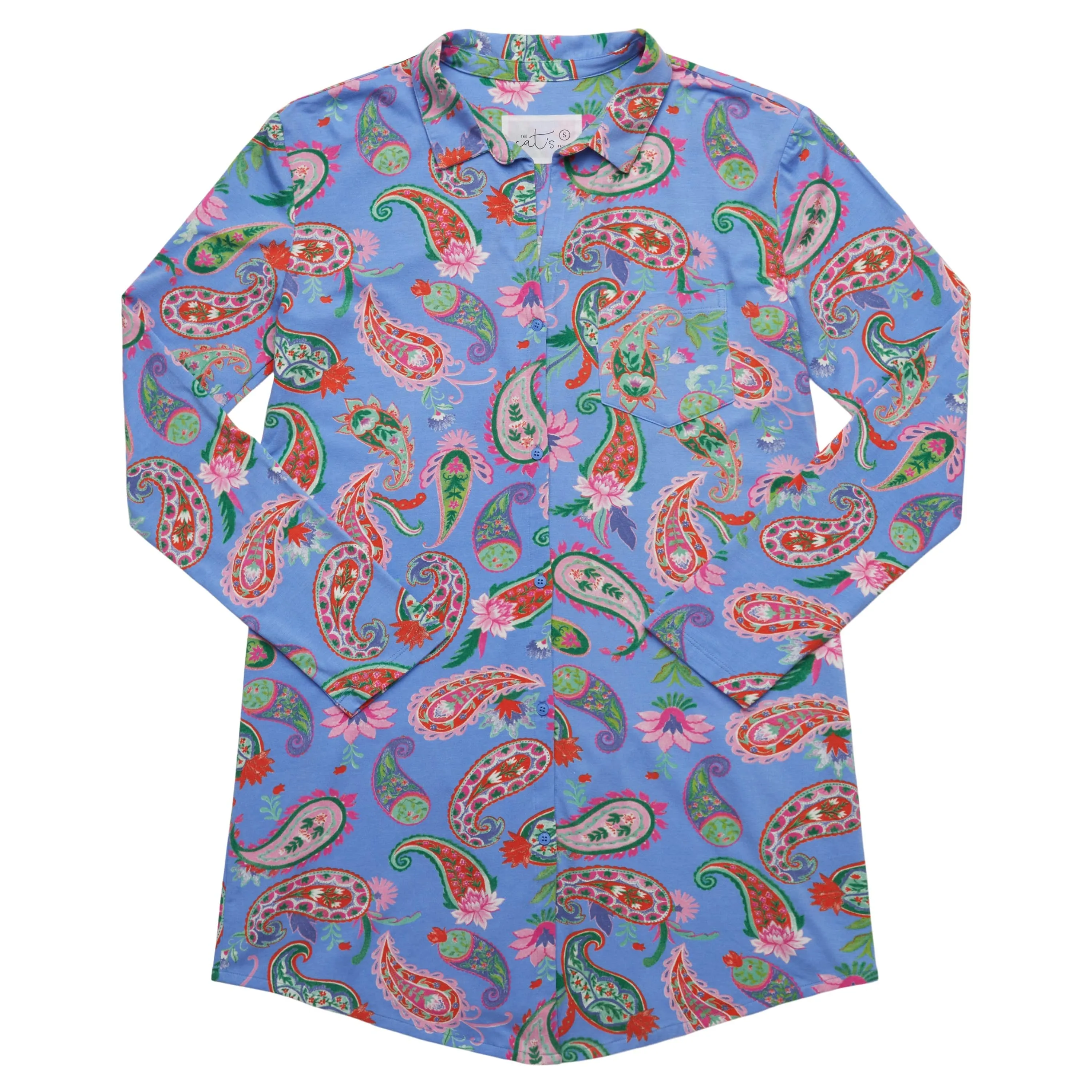 Lavender Paisley Pima Knit Night Shirt