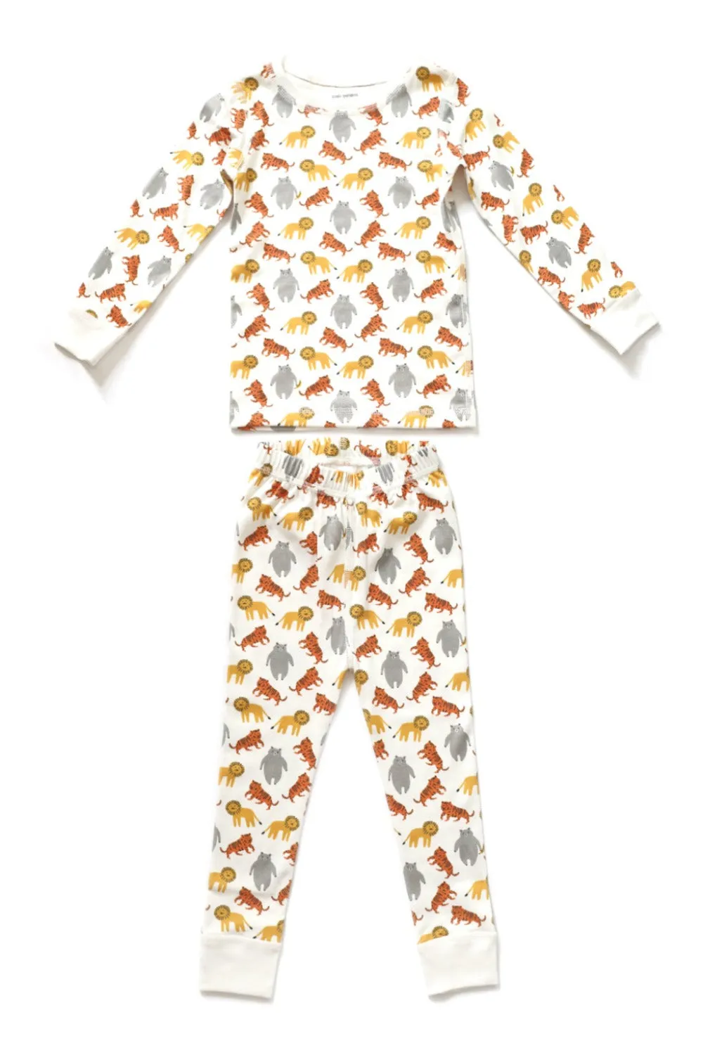 Lions, Tigers, and Bears Organic Pima Cotton Pajama Set- 6-12M Only