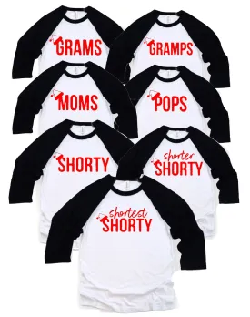 Matching Christmas Shirts - Shorty Raglan Set