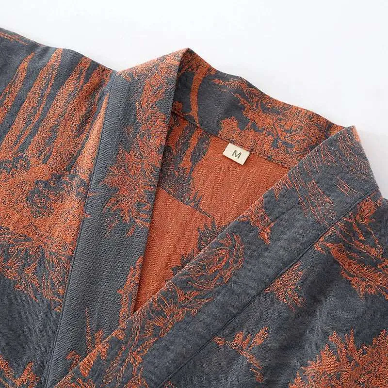 Men's Cotton Kimono Long Robe