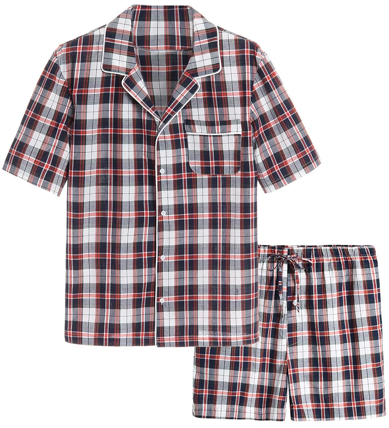 Men's Cotton Woven Short Sleepwear Pajama Set