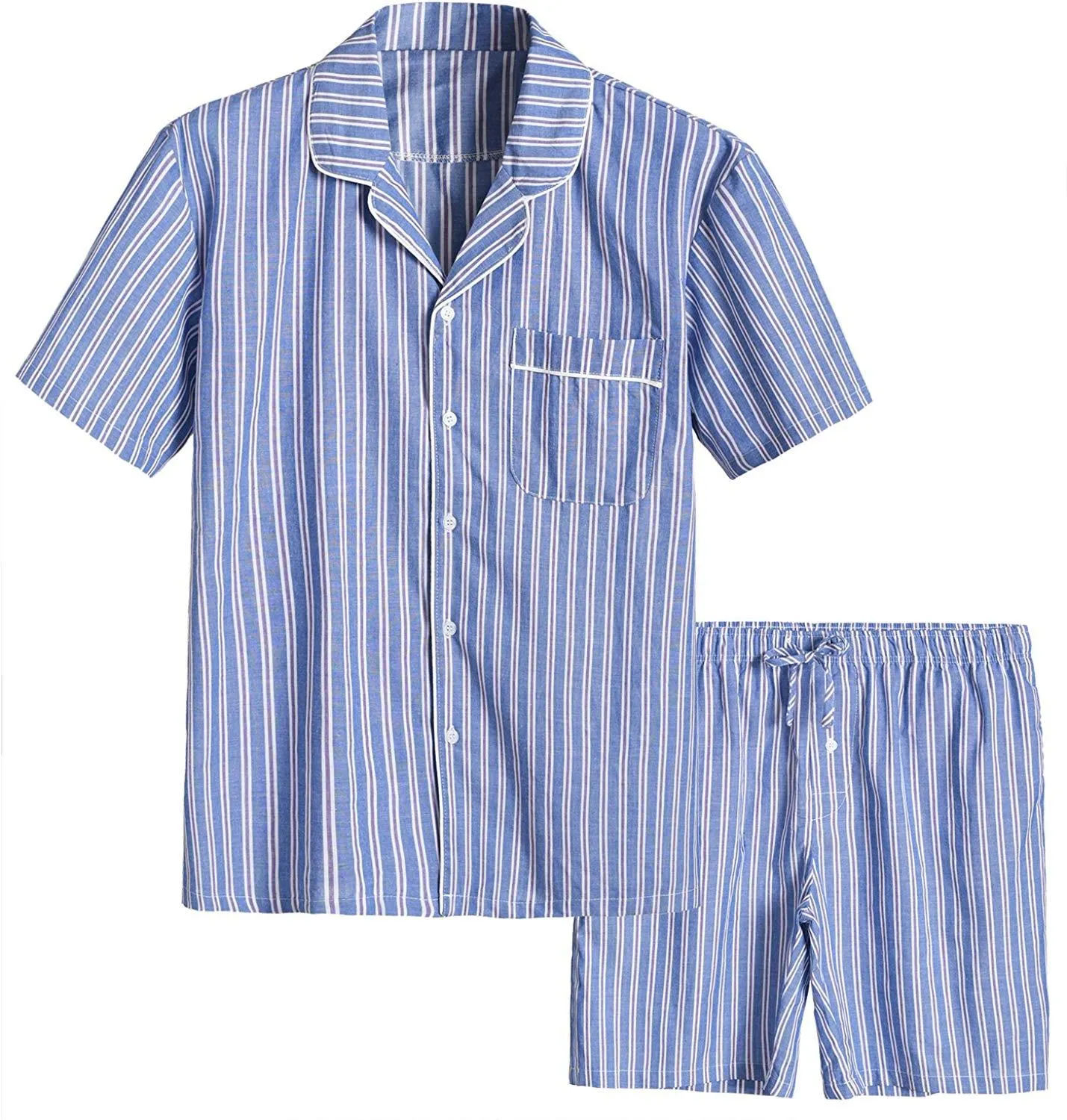 Men's Cotton Woven Short Sleepwear Pajama Set