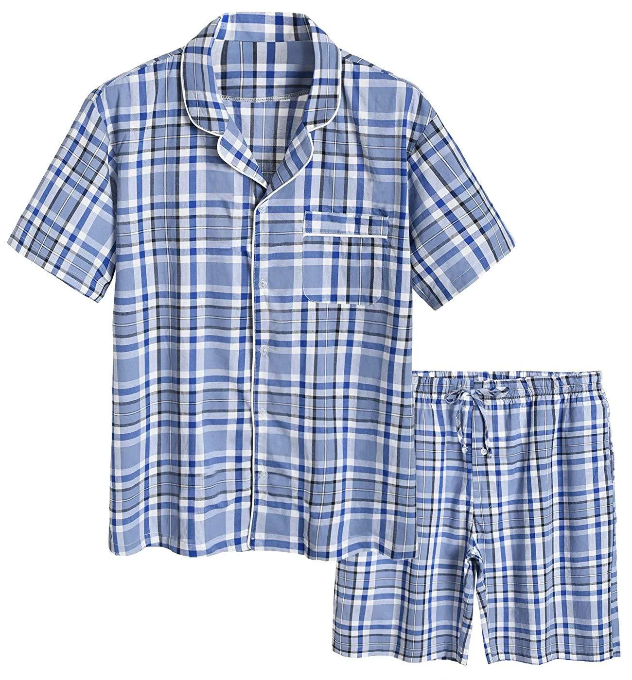 Men's Cotton Woven Short Sleepwear Pajama Set