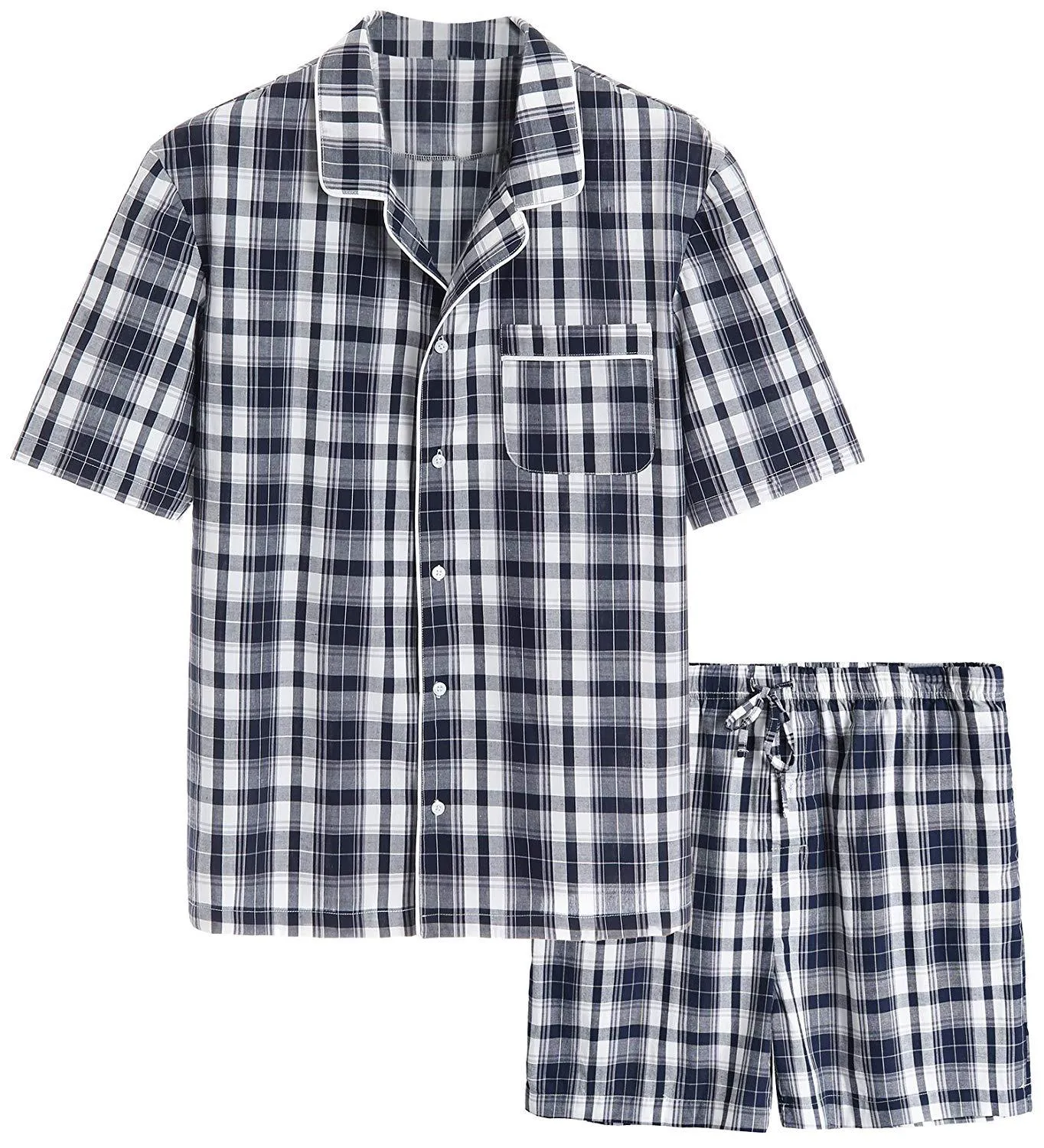 Men's Cotton Woven Short Sleepwear Pajama Set