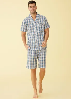 Men's Cotton Woven Short Sleepwear Pajama Set