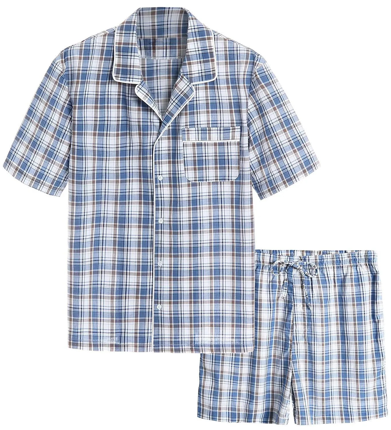 Men's Cotton Woven Short Sleepwear Pajama Set