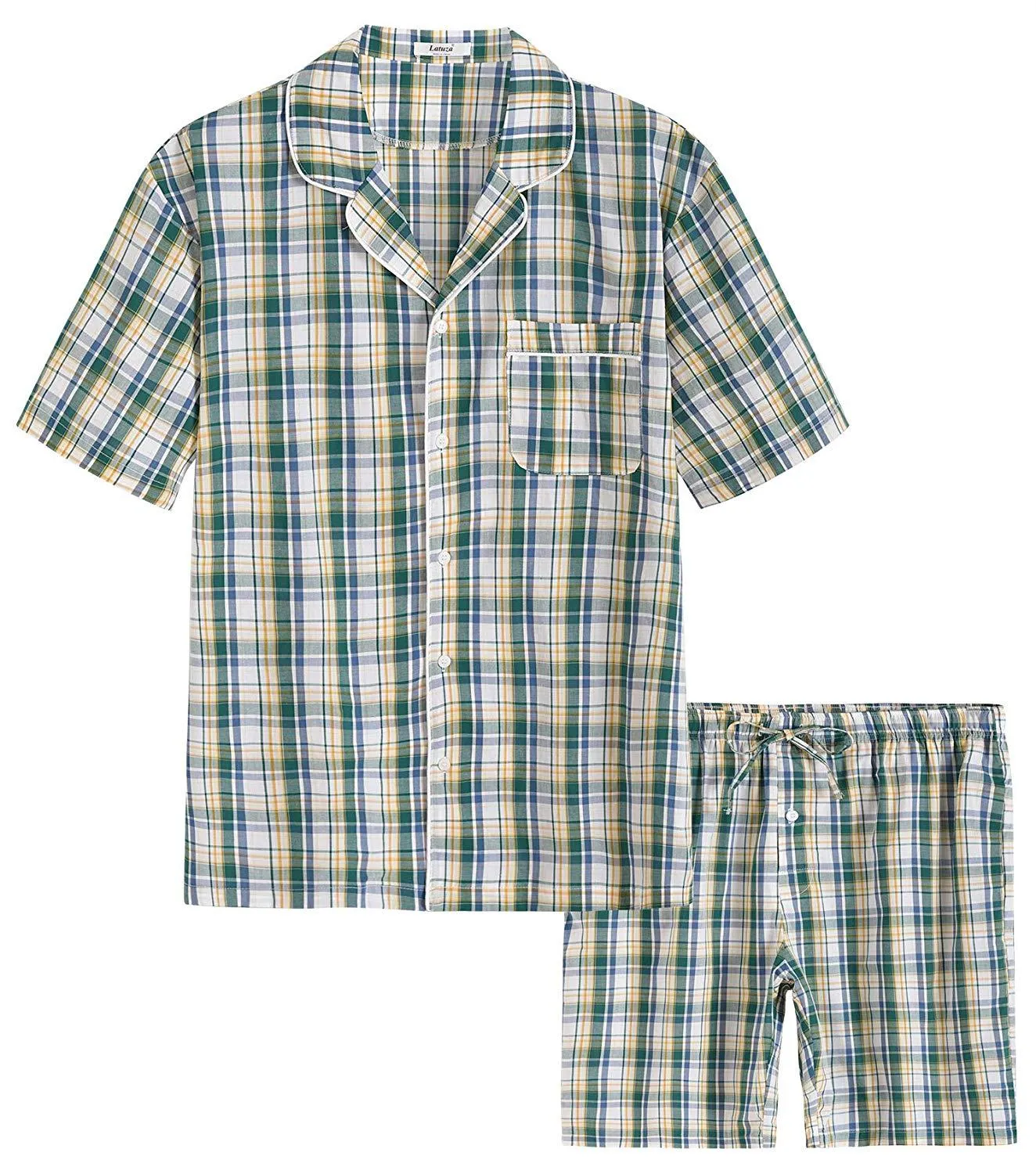 Men's Cotton Woven Short Sleepwear Pajama Set