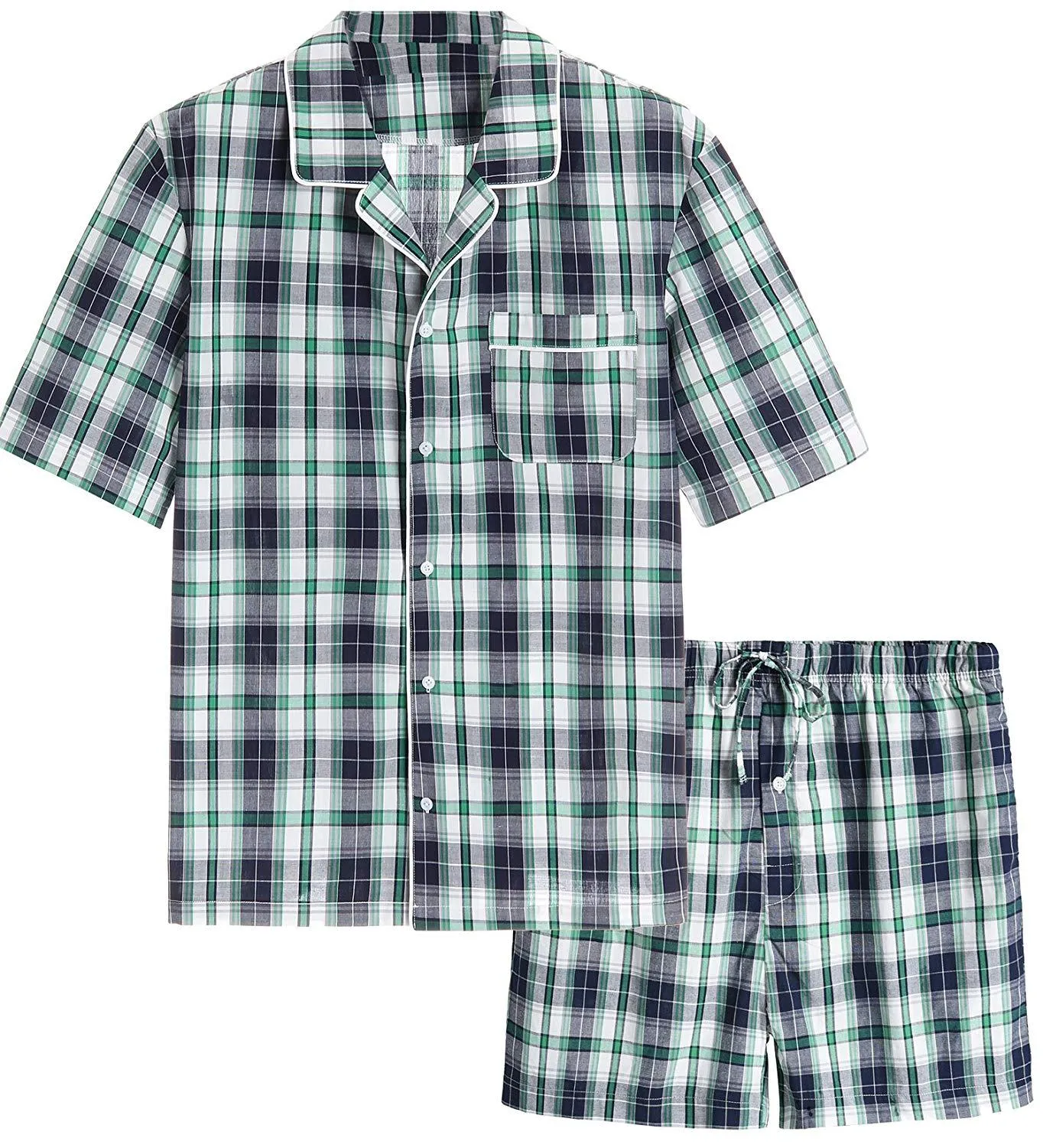 Men's Cotton Woven Short Sleepwear Pajama Set