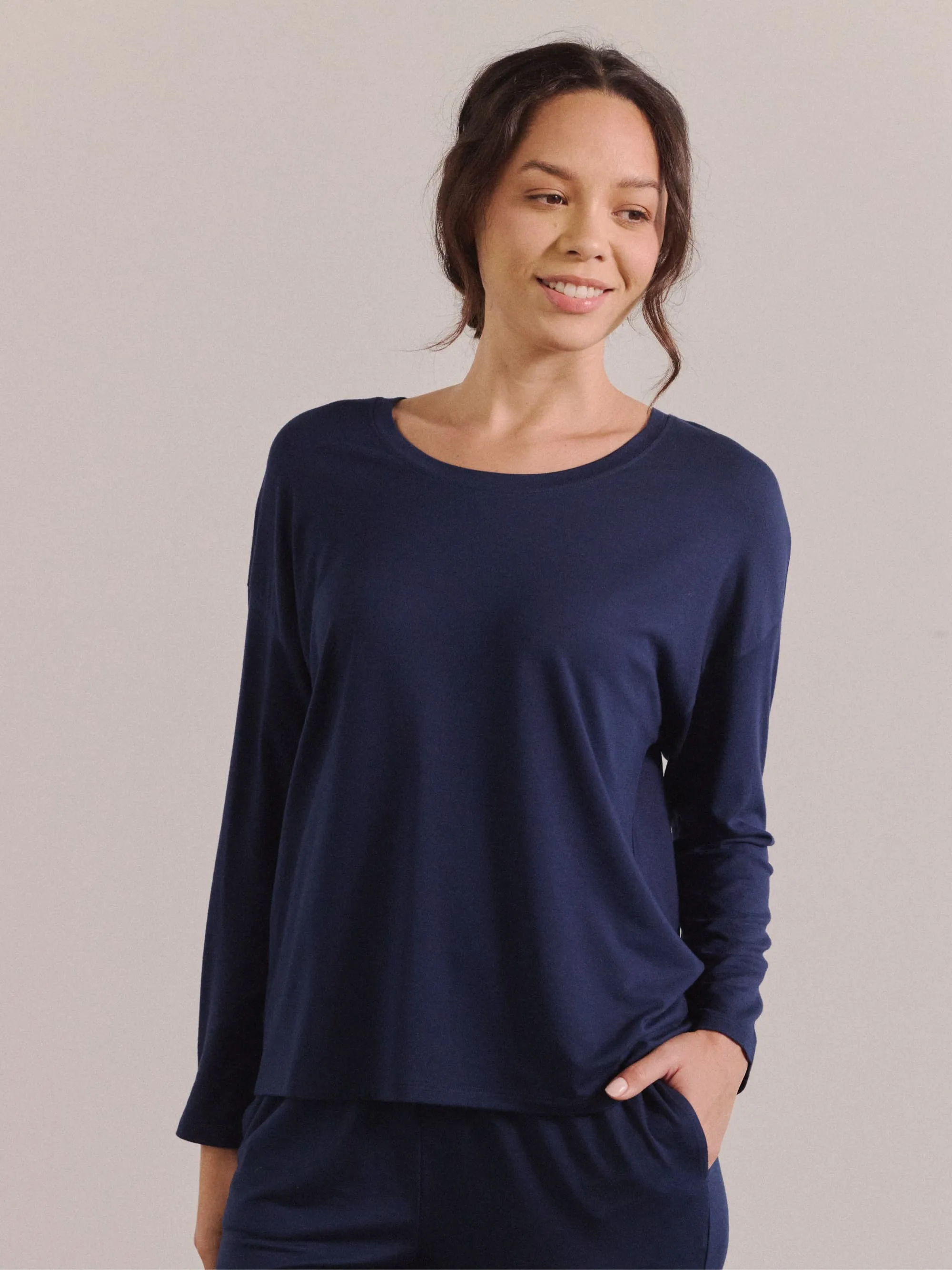 Modal Pajama Long Sleeve Tee