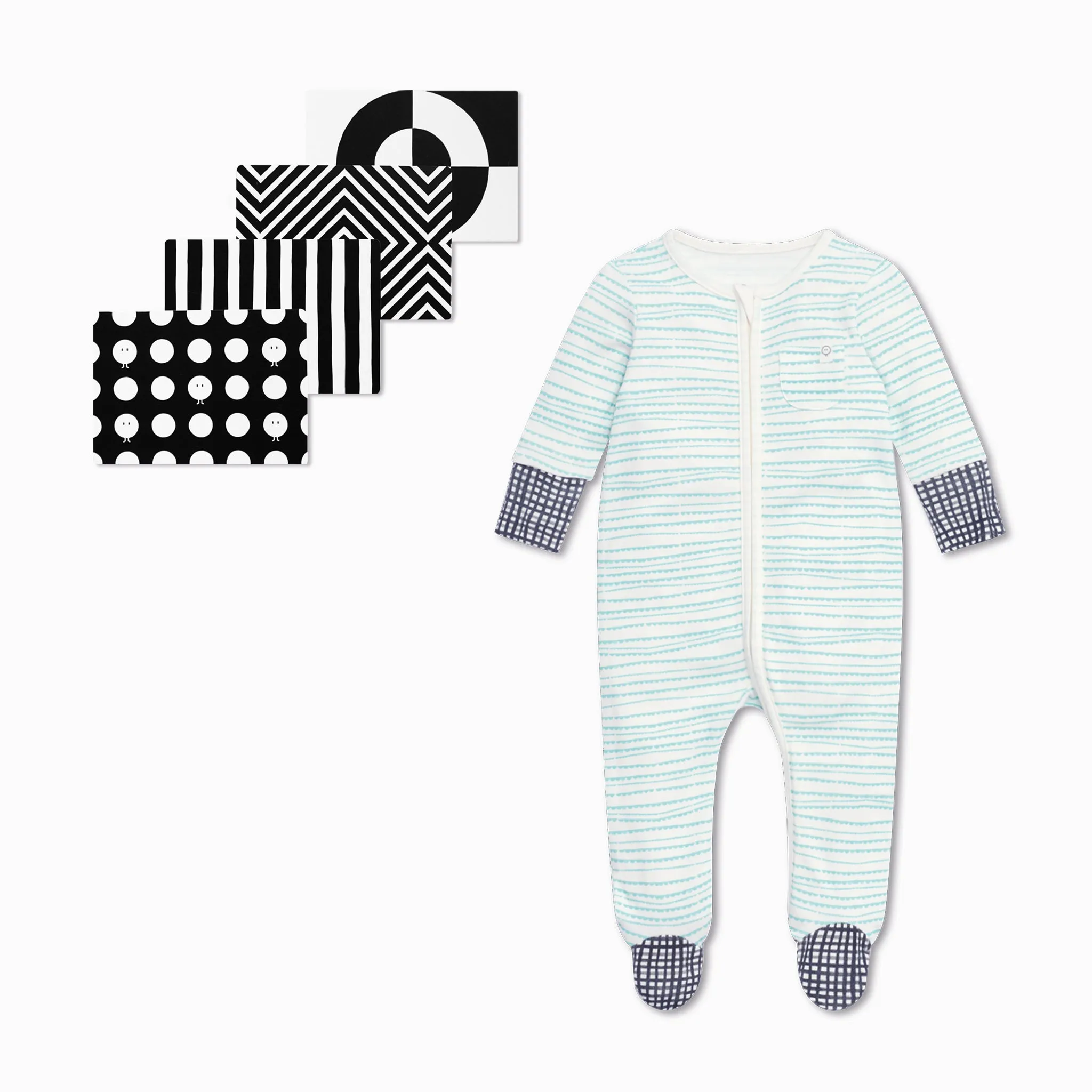 MORI x Lovevery Scallop Clever Zip Baby Pajamas