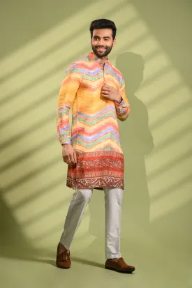 Multi Color Kurta Top with DIgital Print