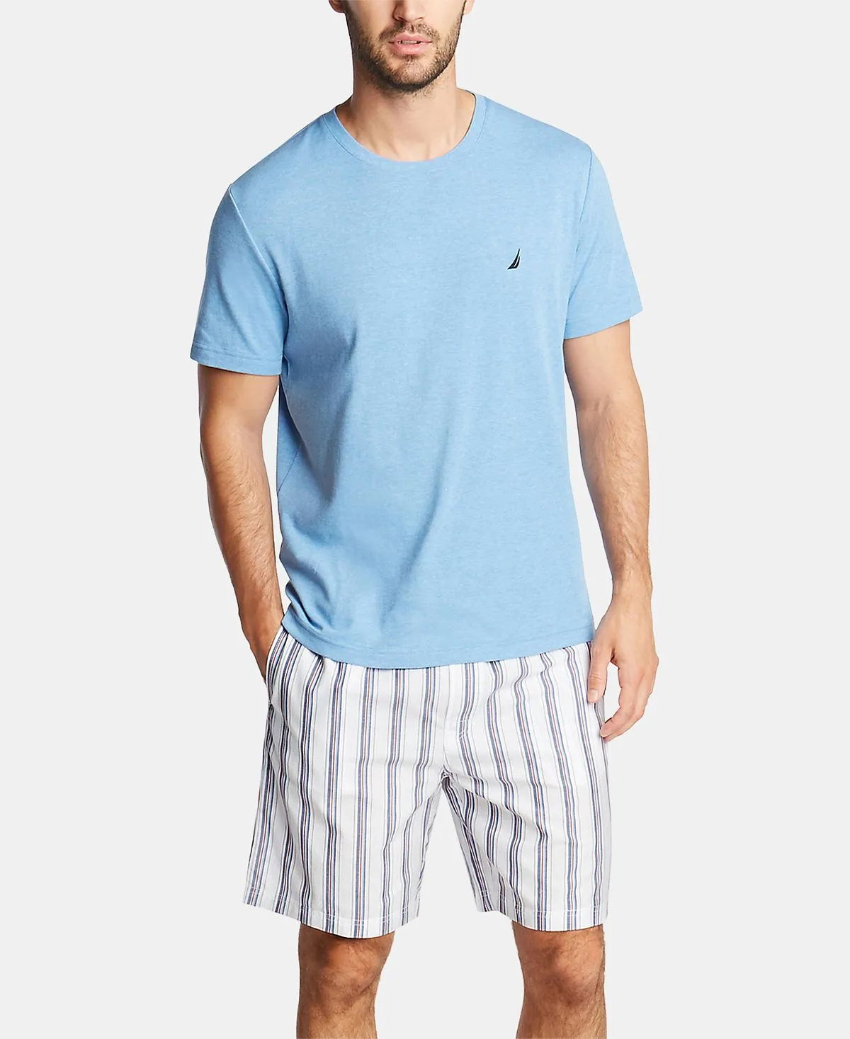 Nautica Men's Cotton Striped Pajama Shorts