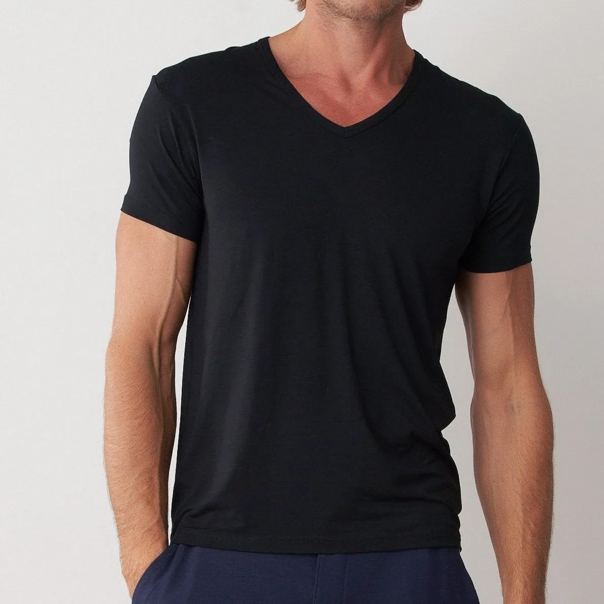 Silktouch TENCEL™ Modal Air Low Cut V Neck Short Sleeve Tee