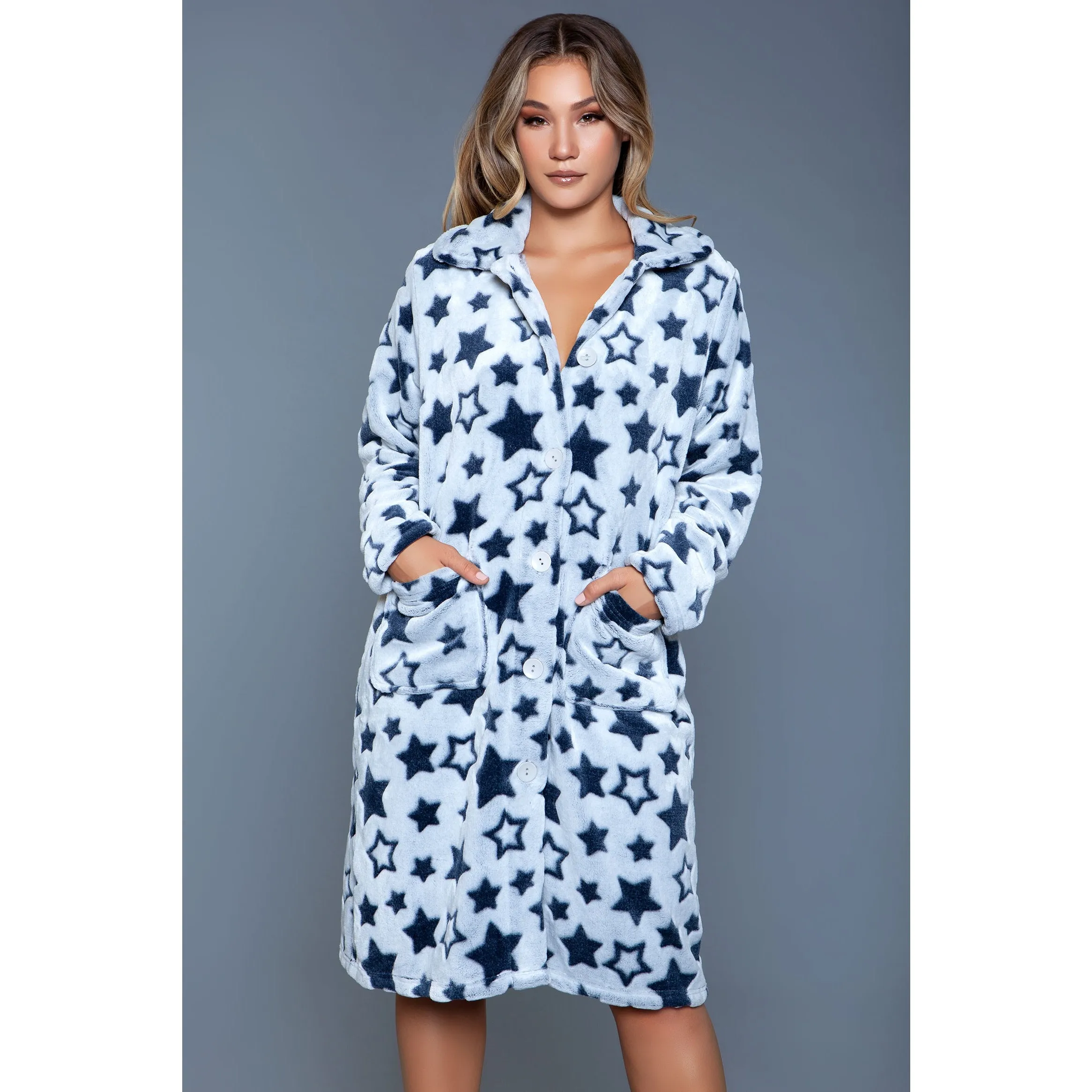 Star Flannel Robe