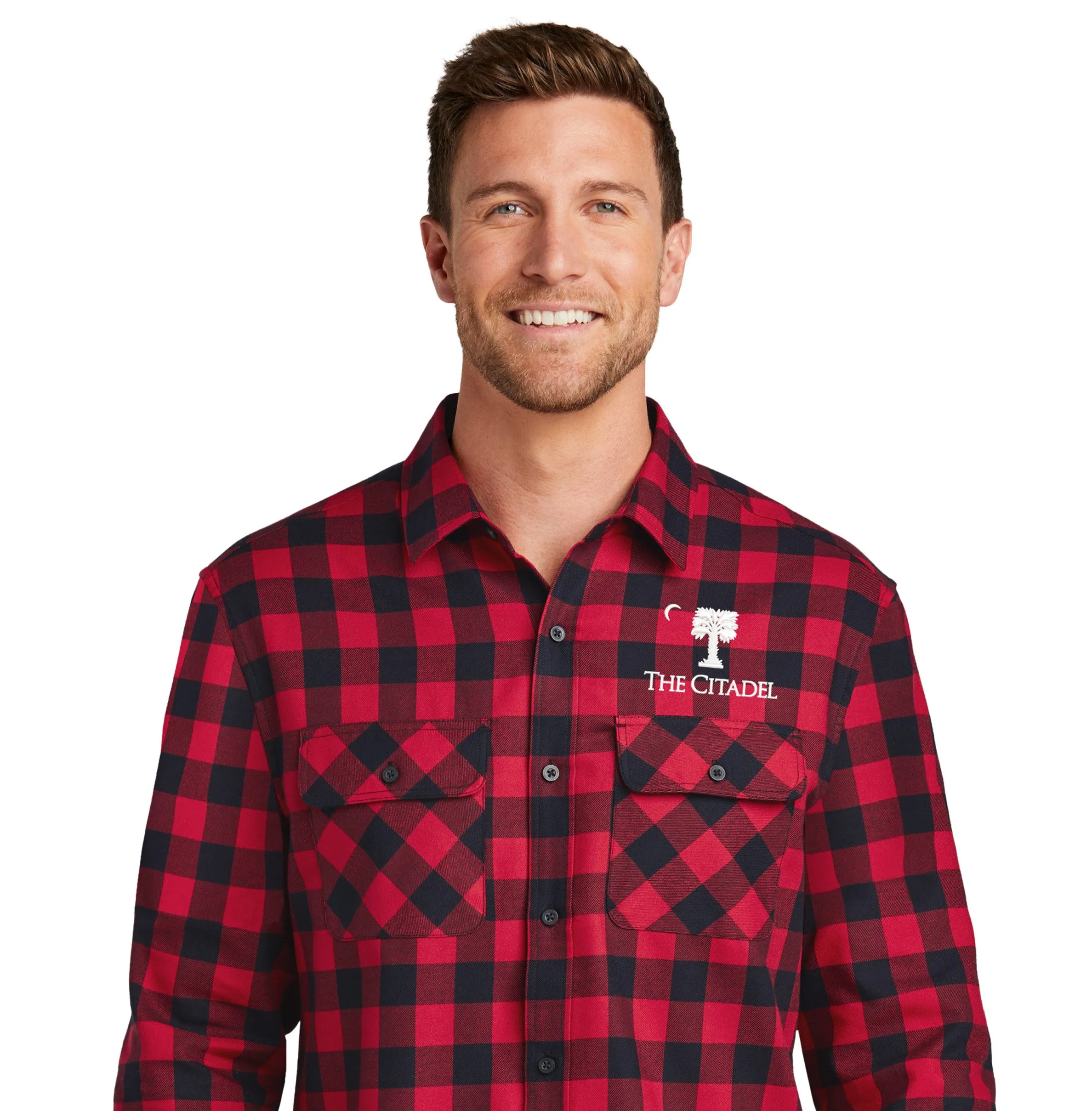 The Citadel, Big Red, Plaid Flannel Shirt