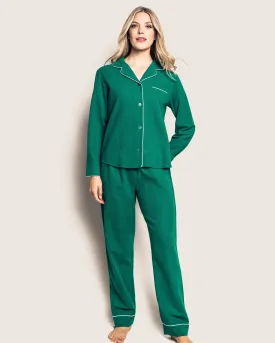 Women's Flannel Pajama Set | Forest Green