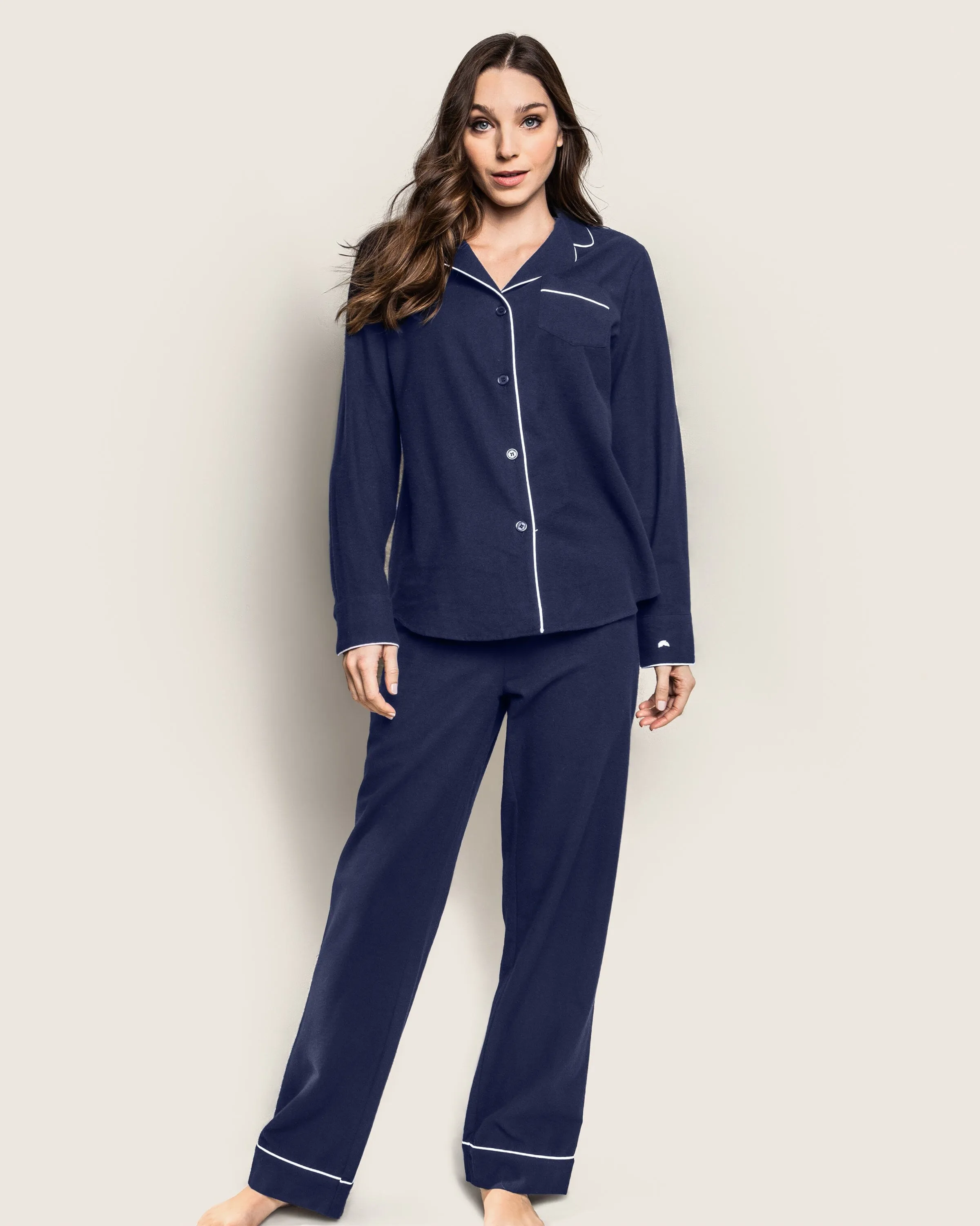 Women's Flannel Pajama Set | Navy