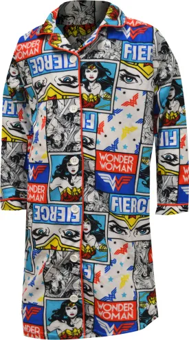 Wonder Woman Comic Strip Flannel Nightgown